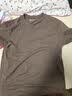 MARKLESS[7A抗菌]100%棉男士T恤210g全棉夏季顺滑短袖0635 栗壳棕 XL 实拍图