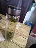 【京东物流配送】高硼硅双层玻璃杯大容量泡茶杯水杯子茶水分离杯 【双层加厚】茶杯350ml1只 实拍图