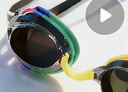 速比涛（Speedo）儿童泳镜V速3代智感贴合防雾防晒青少年专业竞速镀膜泳镜 斑斓灰 晒单实拍图