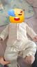 婧麒（JOYNCLEON）婴儿连体衣春秋无骨衣服春装空调服纯棉春款长袖和尚服外出服 樱桃小镇+桃子兔 66cm 实拍图