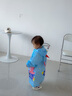 smally儿童雨衣男童女童小学生幼儿园全身防水上学男孩宝宝加厚卡通雨披 浅蓝火箭恐龙 S（建议身高80-95cm） 实拍图