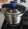 双喜高压锅不锈钢燃气电磁炉通用压力锅单手开合蓝调22CM/6L送汤锅盖 实拍图