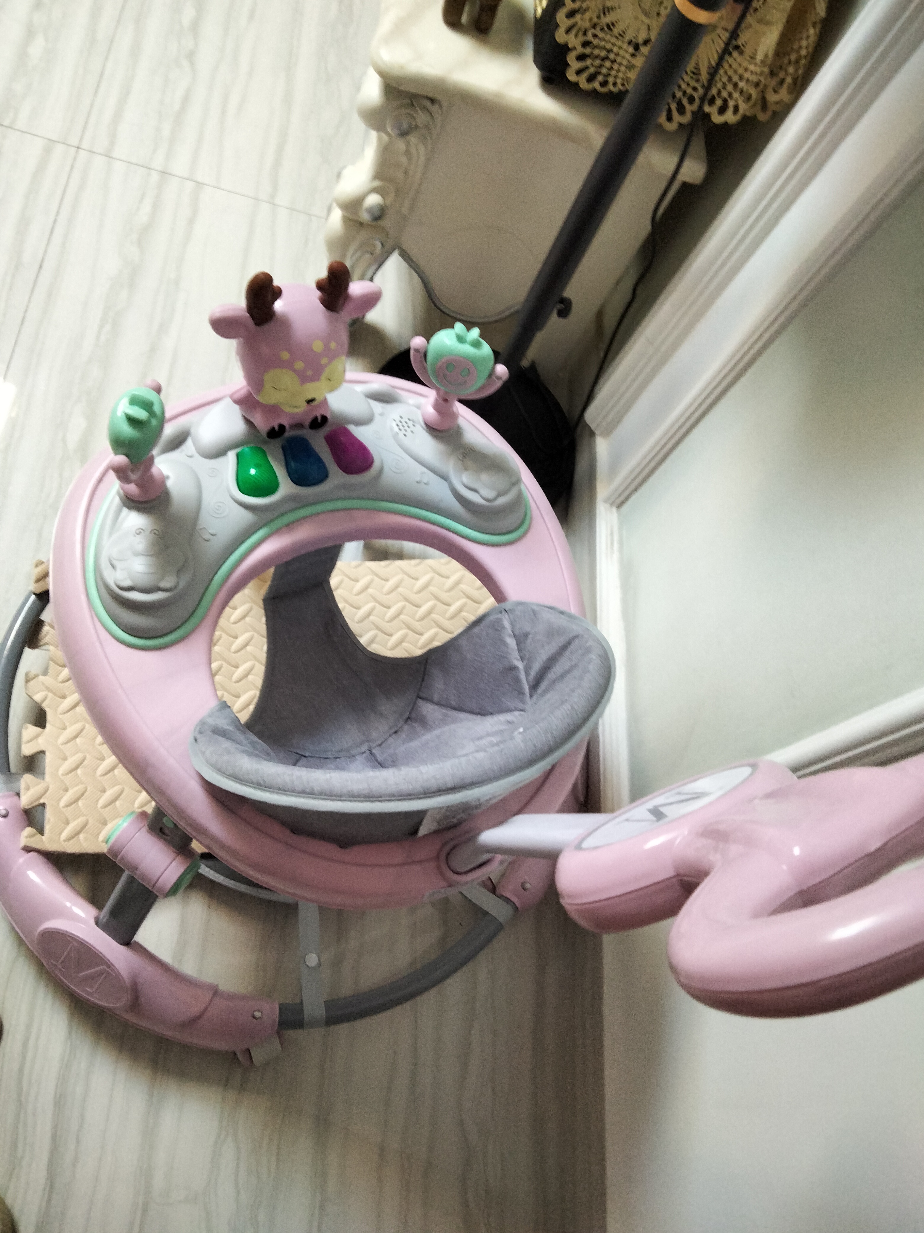 ANGI BABY婴儿学步车多功能防侧翻6/7-18个月婴幼儿学走路男女孩可坐助步车 实拍图