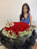 来一客520情人节鲜花速递99朵红玫瑰花束礼物表白送女友全国同城配送 99朵红玫瑰女神款 实拍图
