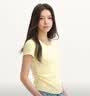 森马（Semir）短袖t恤女短款修身圆领内搭26夏凉感收腰V领上衣辣妹109326100003 实拍图