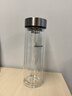 希诺双层玻璃杯男家用商务办公泡茶杯子过滤车载水杯XN-9607 410mL 实拍图