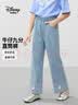 迪士尼（Disney）女童天丝牛仔裤薄款直筒裤夏儿童轻薄休闲九分裤中大童牛仔蓝140 实拍图