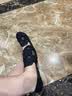 夏季透气一脚蹬女鞋平底网面时尚老北京布鞋软底久站不累妈妈鞋子 黑色 37 实拍图