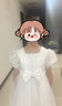 罗蒙毕业演出主持人礼服女童毕业白色公主裙生日花童钢琴 白色150 实拍图