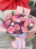 馨仪鲜花速递玫瑰向日葵康乃馨花束生日礼物全国同城配送 康乃馨玫瑰混搭花束 实拍图