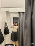 优衣库女装宽褶中裙/半身裙裙子479916 488364 488364/08深灰色 M 实拍图