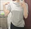 森马（Semir）陈都灵|短袖t恤女26夏短款一字肩荡领收腰氛围感上衣109326100005 实拍图