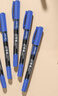 得力（deli）细杆双头0.5mm/1.2mm物流快递油性记号笔 勾线笔会议签字笔马克笔蓝色12支/盒 S831开学会签名签到 实拍图