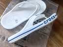 CROCS卡骆驰贝雅卡骆班人字拖运动拖鞋男鞋女鞋居家人字拖|205393 白/深蓝-126 41 /42(260mm) 实拍图