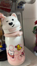 babycare西高地保温杯学饮儿童宝宝学生上学水壶吸管直饮杯外出6月+-大粉 实拍图