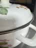 威尔基搪瓷盆猪油盆带盖瓷盆和面碗食品级猪油罐锅汤锅加厚老式厨房汤盆 双耳搪瓷锅带盖-24cm 实拍图