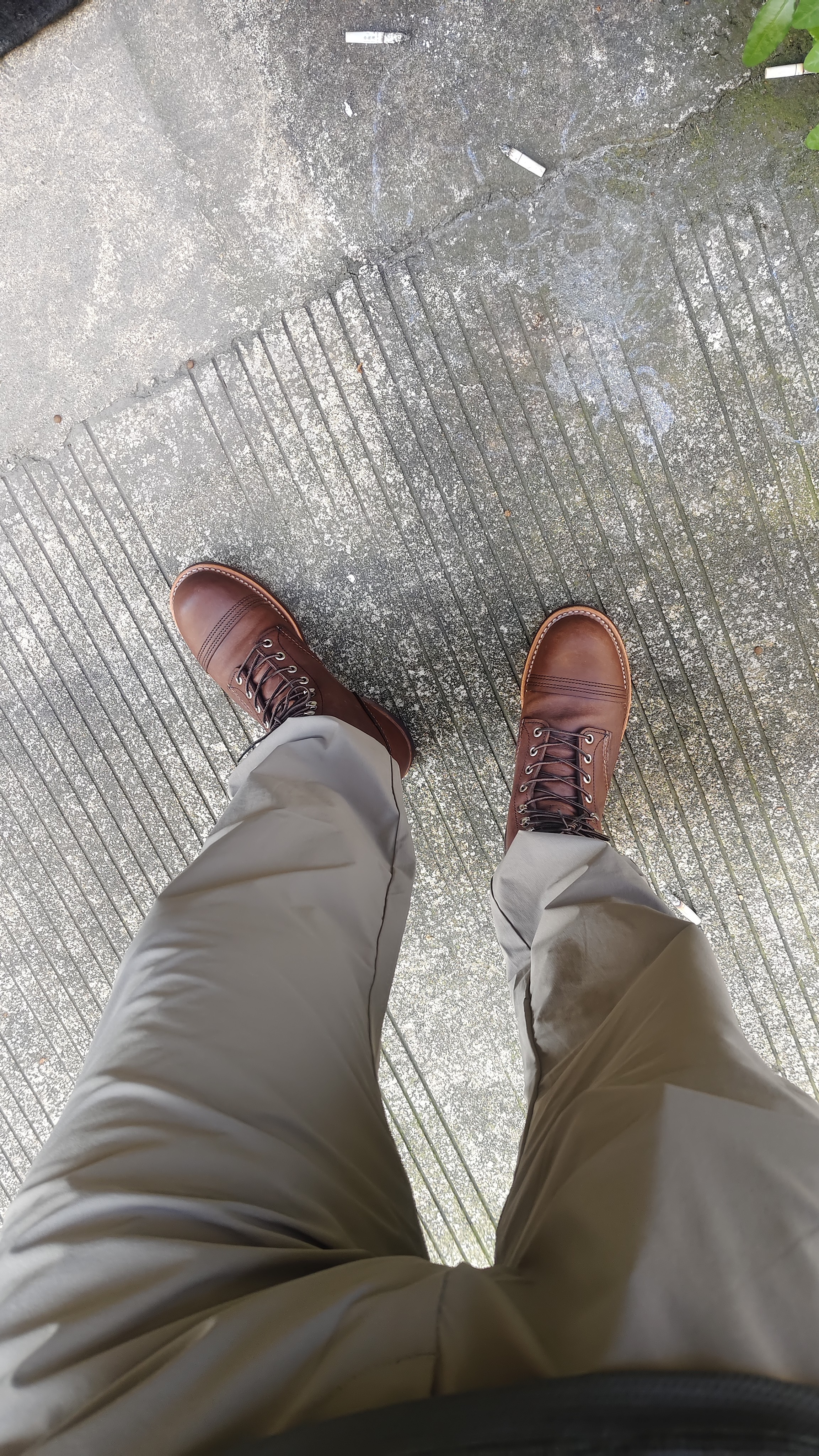 RED WING红翼8111工装靴6寸铁道工D头油鞣皮牛皮琥珀色男鞋马丁靴 琥珀色 41 (8 美码D头) 实拍图