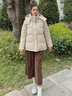 波司登（BOSIDENG）【小蛮腰】羽绒服商场同款女短款90绒可脱卸帽显瘦保暖外套 优乐卡其7E69-灰色系 M 165/88A 体重约110-120斤 实拍图