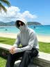 回力防晒衣套装男士夏季户外大帽檐面罩一体防紫外线男款冰丝衣服裤子 深灰+黑色(纯色一套) 【户外专用冰丝防晒套装】 M /170(建议100斤-120斤左右) 实拍图