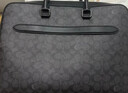 蔻驰（COACH）男士男包经典标志ETHAN纤巧型公文包商务手提包通勤 QB/炭黑色/黑色 实拍图