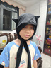 时鸟小恶魔遮阳帽子女防晒紫外线大帽檐2026新速干绑带猫耳朵披肩一体 紫色小恶魔【主图同款】 晒单实拍图