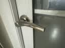 三杆式卫生间门锁执手锁无钥匙浴室厕所通用型门把手换锁家用圆形 三杆锁（上下孔）配40锁舌（右开） 实拍图