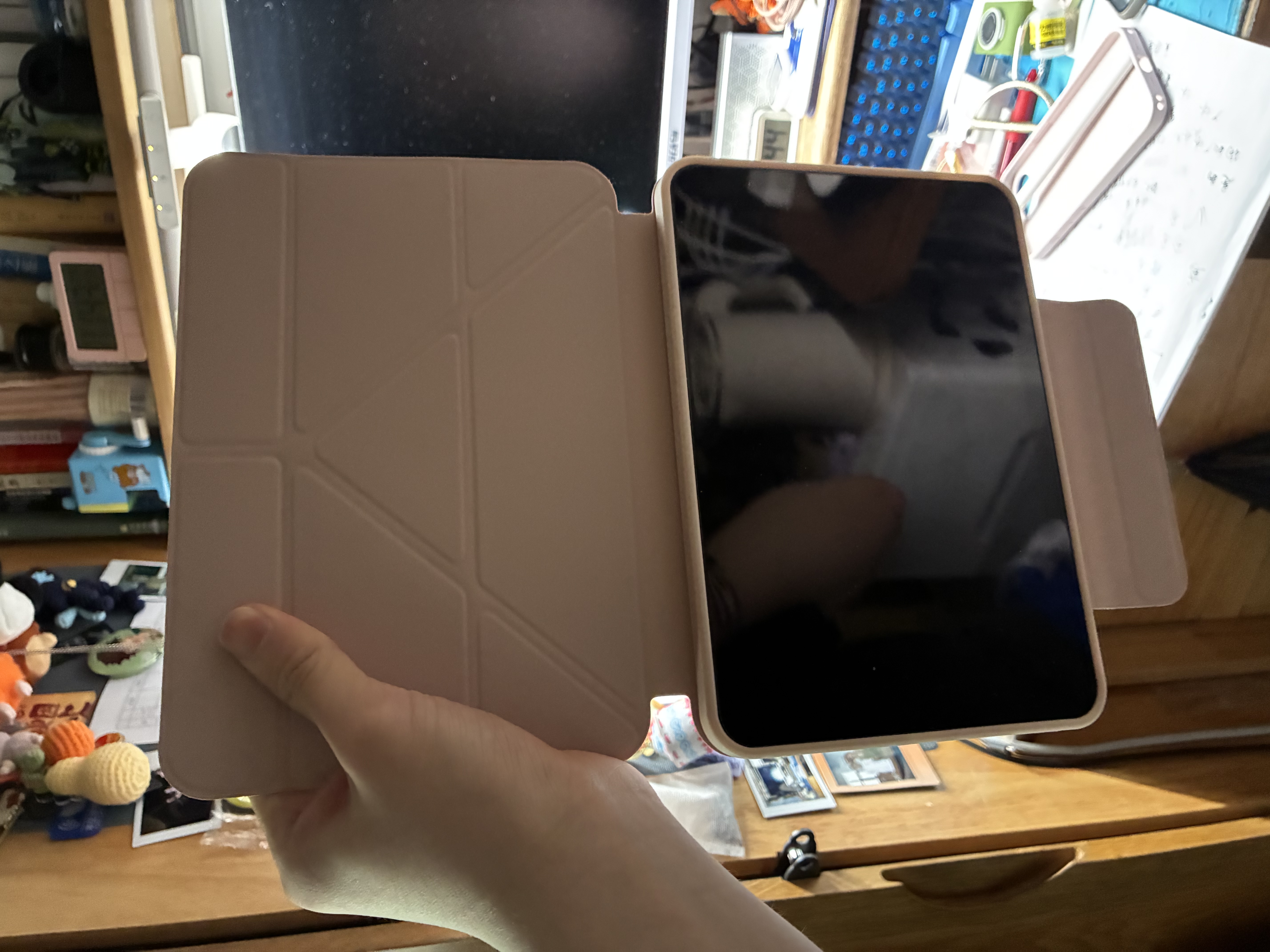 zoyu适用于iPad mini7/6可拆分保护套 Y折双面磁吸旋转防弯硬壳 苹果mini平板电脑保护套婴儿粉 实拍图