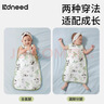 柯斯德尼（kidsneed）婴儿睡袋儿童春夏纯棉纱布无袖背心宝宝睡衣空调房前四后二S码 实拍图