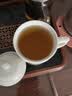 家用办公陶瓷杯大茶缸新中式桌面马克杯会议室酒店带盖喝水杯茶杯 描金线—办公杯（花开富贵）（双线） 400ml 实拍图