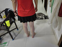 李宁（LI-NING）羽毛球服套装成人专业比赛运动服速干短袖圆领训练排汗团购印字 男子/红色上衣/黑色短裤 套装 XL 实拍图