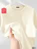 名创优品（MINISO）短袖t恤女2026新款夏季穿搭小个子打底衫宽松纯棉奶白正肩上衣服 实拍图