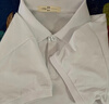 中小学生校服夏季短袖高中生POLO衫班服男女幼儿园园服夏装T恤 3304【短袖-翻领】纯白杠领-白色 160 （建议体重80-90斤） 实拍图
