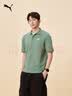 彪马（PUMA）商务短袖运动T恤POLO衫男女新款夏季白色翻领上衣 690644 浅绿灰-44 L (180/100A) 实拍图