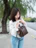 viney新款轻奢水桶包包女包牛皮斜挎包生日礼物高级感送女友老婆 【咖啡色】高档单肩包 品牌大容量休闲通勤手提包 实拍图