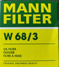 曼牌滤清器（MANNFILTER）机油滤清器机油滤芯W68/3卡罗拉雷凌RAV4荣放花冠威驰致炫凯美瑞 实拍图