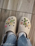 卡骆驰（CROCS）檀健次同款经典泡芙洞洞鞋百舒适男沙滩鞋女鞋休闲鞋|207521 白色-100(含智必星) 37 (230mm) 38 实拍图