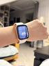 Apple/苹果 Watch S11 智能手表GPS款42毫米玫瑰金色铝金属表壳淡桃粉色运动型表带S/M MEUN4CH/B情人节 实拍图