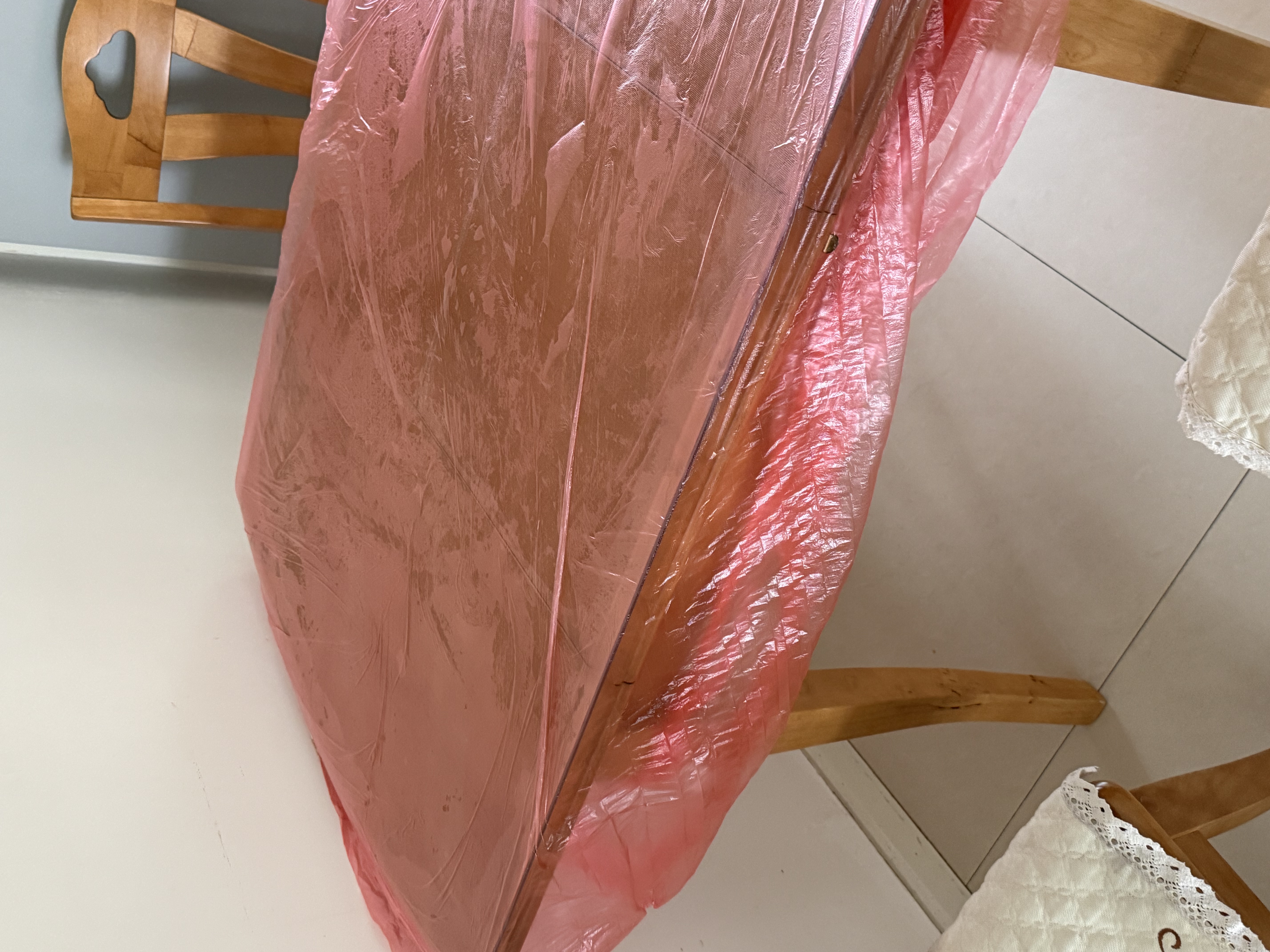乌斯京一次性台布桌布 束口红色1.6米*20张 防水油餐桌塑料膜餐垫野餐布 实拍图