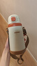 日康（rikang）保温杯 儿童1-3岁316不锈钢水杯学生上学专用500ML  B4024-1 咖红 实拍图