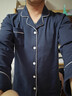 京东京造10A抑菌纯棉睡衣男衣服夏季套装A类一等品50支情侣家居服绀青L 实拍图