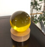 缤越黄水晶球摆件黄色水晶球风水摆件客厅玄关开业装饰 黄色10cm 实拍图