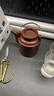 库存处理一九六八年顾景舟老一厂纯手工宜兴正品紫砂壶茶具套装 周桂珍铜提梁 500ml 实拍图