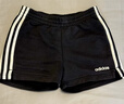 adidas休闲修身舒适三条纹修身短裤女装阿迪达斯官方轻运动   黑/白   S 实拍图