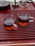 鑫璟仁 茶杯玻璃六只装中式品茗杯带把喝茶杯子 功夫茶杯套装 透明品茗杯-6只装 实拍图