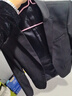 罗蒙 西服男士休闲西装男套装外套修身伴郎新郎结婚商务职业正装衣服 黑色双扣（上衣） XL /175【115-130斤】 实拍图