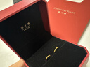 周大福 黄金耳环女足金耳饰(工费:120计价)EOF153 生日礼物 足金 约1.25g 晒单实拍图