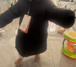 保姆鹅  【风墙】儿童羽绒服宝宝中长款护脸加厚外套保暖童装[NG2664] 炭黑 100 实拍图
