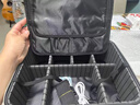 南木熊化妆包带镜子带LED灯化妆师工具箱便携多功能大容量化妆箱收纳盒 经典黑【带LED三色灯+自由分格】 实拍图