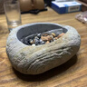 石头花盆原生态天然鹅卵石花瓶多肉铜钱草原石菖蒲盆鱼缸水培造景 无排水孔 外径19-22厘米 款式随机 实拍图