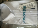 罗蒙（ROMON）纯色商务职业正装男士白衬衫工装男装短袖衬衣男CS72白色2XL 实拍图